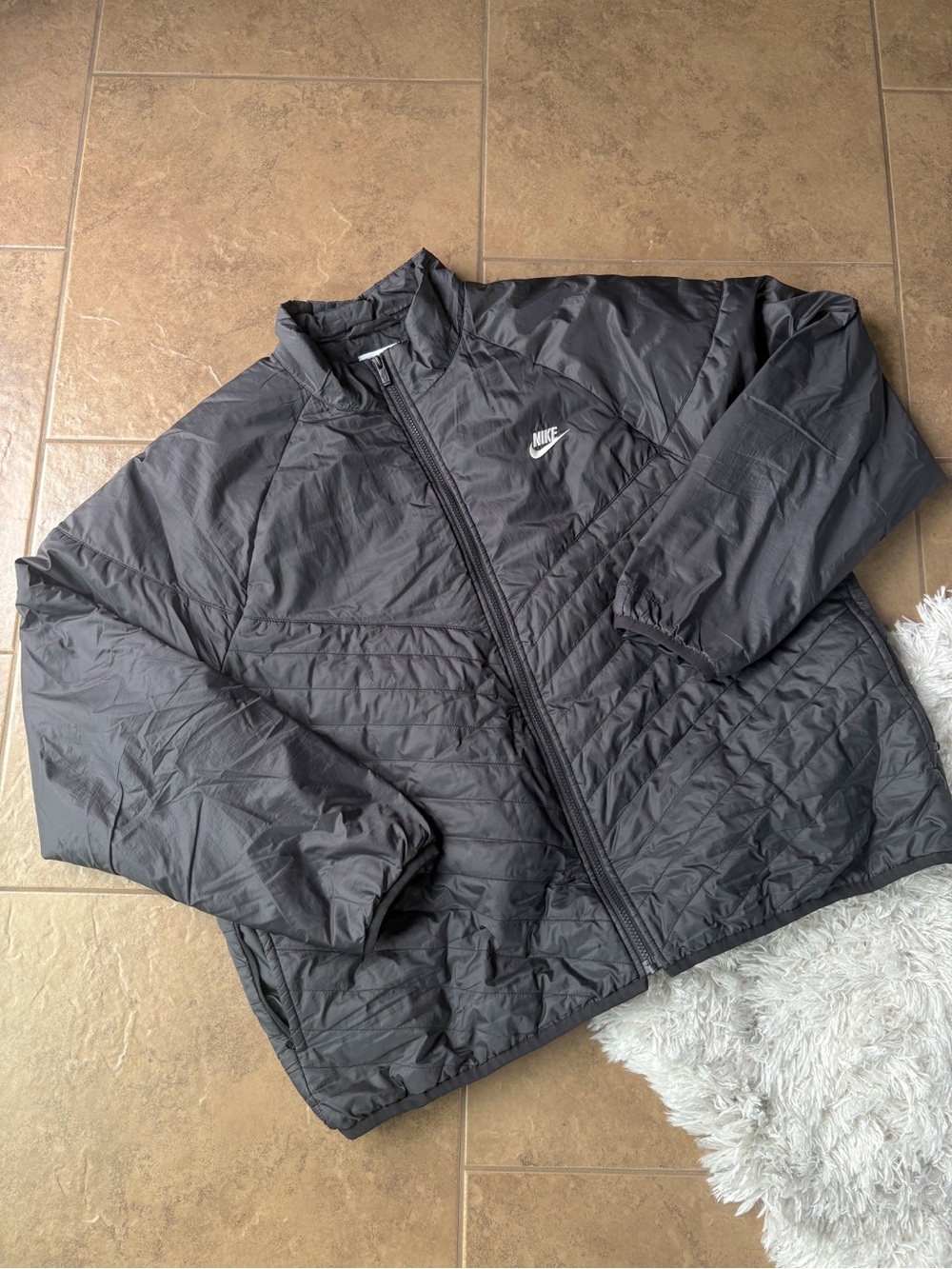 Nike Men’s Black Quilted Puffer Jacket • Size XXL